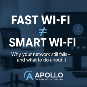 Fast Wi-Fi is not smart Wi-Fi business network graphic